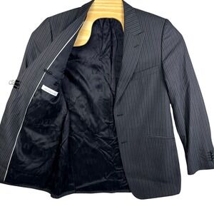 Versace Collection Men's Charcoal Pinstripe Wool Blazer‎ Suit Jacket Size 52R